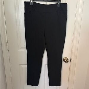 Dalia Black Ponte High-Waist Skinny Pants, Pull on,Heavy Weight & Comfortable